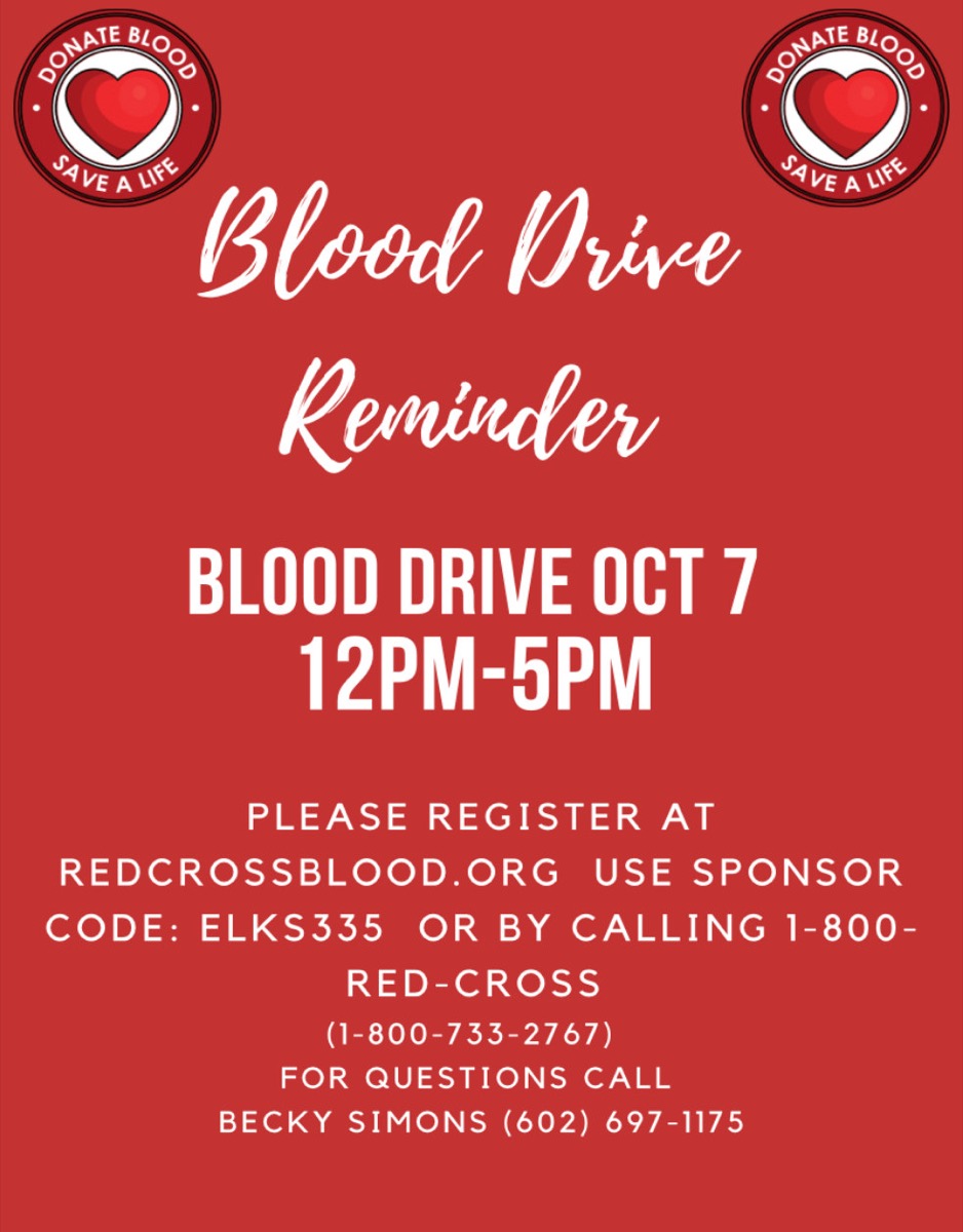 Blood Drive October 7, 2026