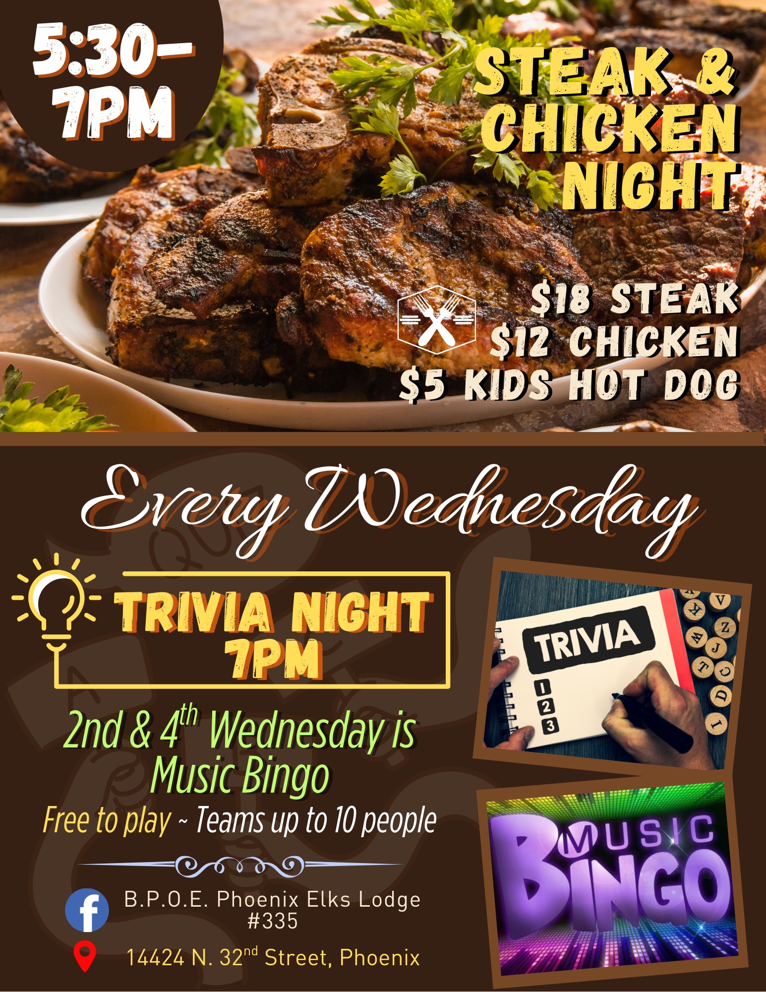 Steak Dinner Phoenix Elks