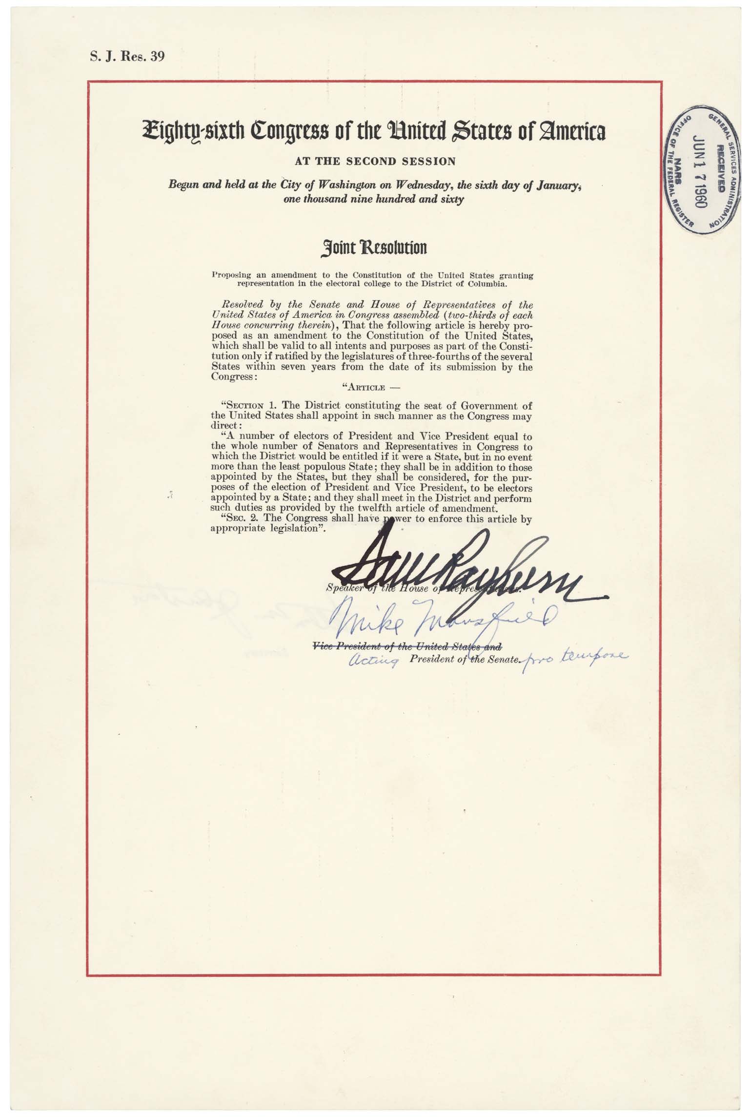 23rd Amendment Page 1 of 1